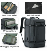 Kingsons 45L Large Capacity Travel Backpack Expand Size - Image 14